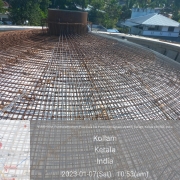 Aerator dome slab rebar works