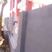9.5LL OHSR Compound wall brick work &plastering work
