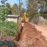 110mm pipe laying work