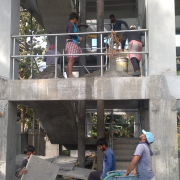 Staircase plastering started at Kattachal OHSR