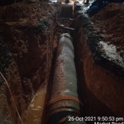 914mm MS pipe laying