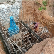 Scour valve chamber concreting at Othiramugal