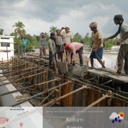 Connecting channels side wall concreting