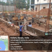 Chlorine building-Plinth beam shuttering