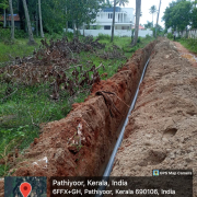 Chettikulangara ward 17 kannamangalam south   Pipe :90mm PVC  No of pipes laid:25