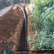 Meppadi -Pipe laying on progress