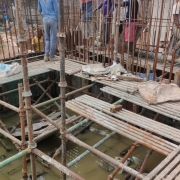 Flash mixer : outer wall concreting started