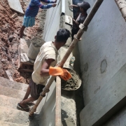 Filter house: plastering of Backwash channel