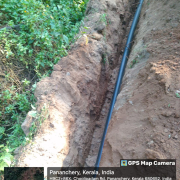 Distribution pipe laying