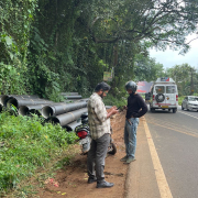 Vythiri-pipe laying on progress