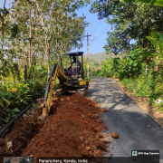 Distribution pipe laying