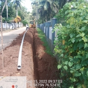laying of 90mm pvc