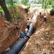 1218mm MS pipe laying works