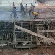 Chlorine house: Roof slab concreting