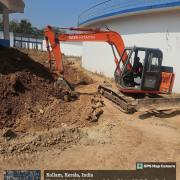 Excavation for drain in between aerator and CFL1