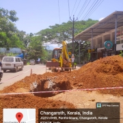 Air valve chamber Earth excavation work at panthirikara