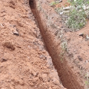 trenching work for laying pipeline