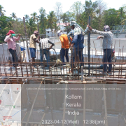 Bypass channel side wall concreting