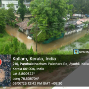 Flood in nearby houses