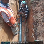 Meppadi -Pipe laying on progress