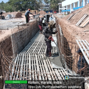 Concreting of rcc wall 1st lift near aerator from ch:376.515m