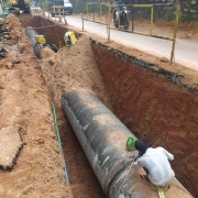 Laying of 1219 mm dia MS Pipe