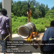 1200 mm dia clear water pipe lifting to + 8.40 lvl