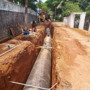1118mm MS pipe laying works