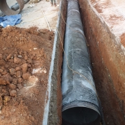 914mm MS pipe laying 