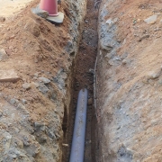 160mm PVC pipe laying 