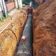 914mm MS pipe laying in progess at Kusavarkal road