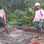 Cover slab and beams concrete work at Kaithachira