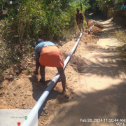  ottupurapadi road 90 mm, 10 kg pvc pipe laying work in progress