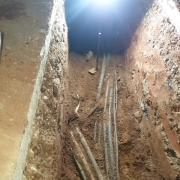 cable crossing found in trench at MC road