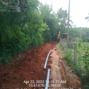 90mm PVC pipe laying