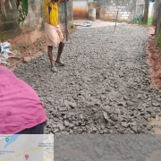  road concreting progressing  at Nanthirikkal