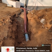 GI work near Ettumanoor Dayara pump - 10/3/22