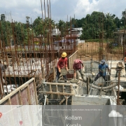 Concreting of clear water chamber wall