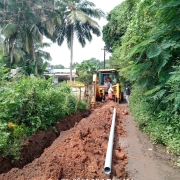 110mm pipe laying