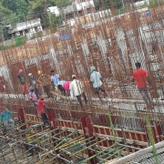 Wall concreting of pump house