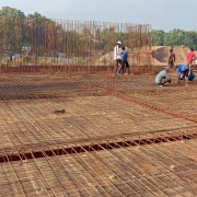 Slab reinforcement work in chemical house