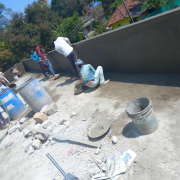 Admin building parapet wall plastering