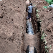 450mm -GRAVITY LINE PIPE LAYING