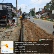 Meppadi - Pipe laying on progress