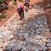 Road restoration work progress at nanthirikkal