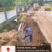 Ms pipe work and anchor block work at koothali 2/6