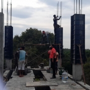Kanakkanpara ohsr above IIIrd  brace  IInd lift column concrete progressing