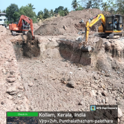 Excavation for detention pond