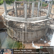 Scaffolding for shuttering of slab in sludge sump