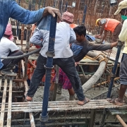 Concreting of wall above +4.70m lvl in filter house(6-8/A-M)